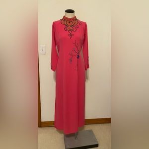 Asian dress Ao dai hot pink size XL fits size 34-36b bra )